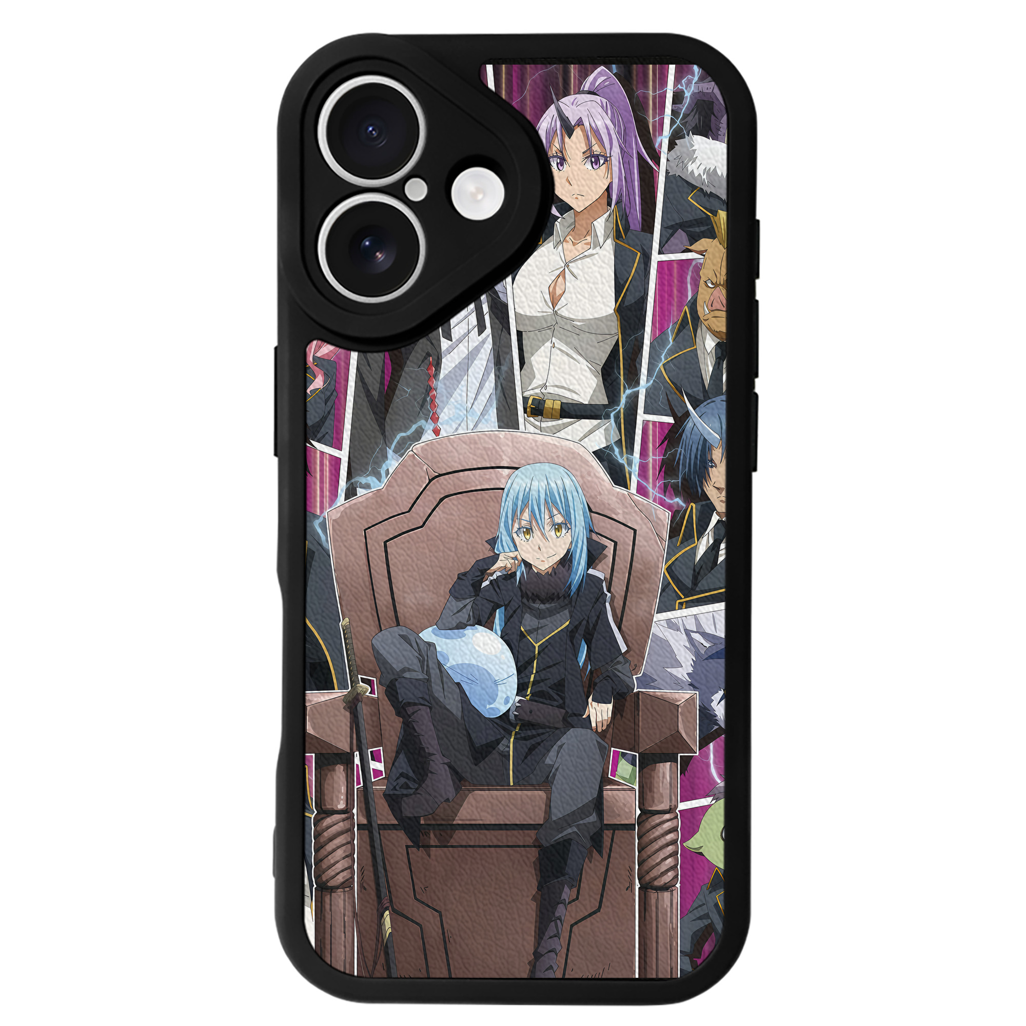 （画像用） 転スラ Regarding Reincarnated to Slime 【iPhone 16シリーズ対応】シリコンスマホケース（レザー調） 材質：シリコン
